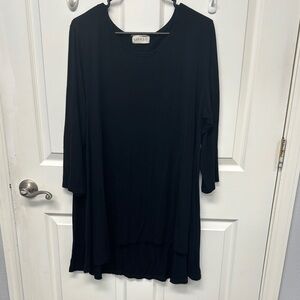 Black Tunic with Relaxed Fit